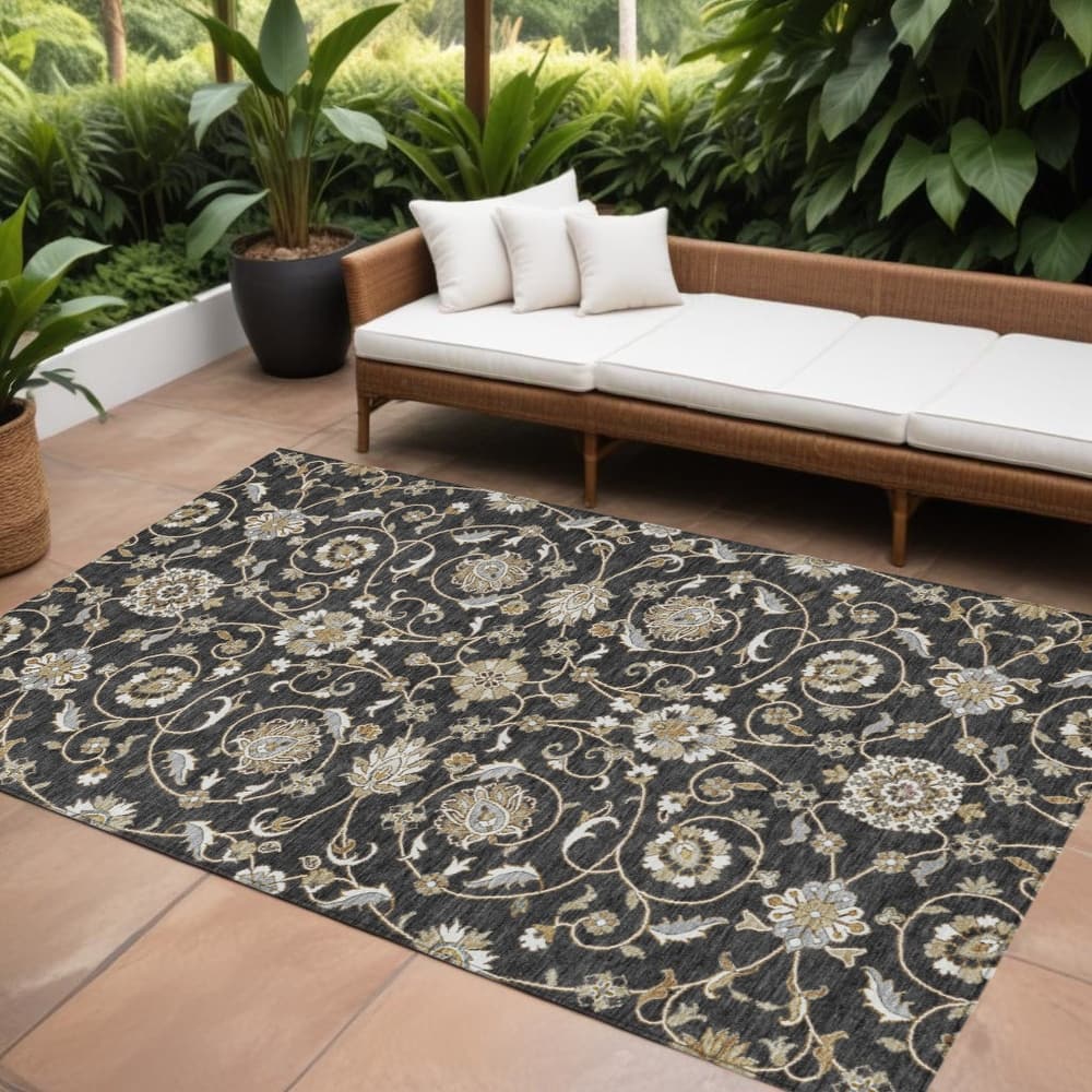 HomeRoots Moroccan Transitional Rectangle Outdoor Rug
