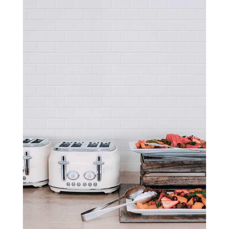 Art3d Subway Tiles Peel and Stick Backsplash, Stick on Tiles Kitchen Backsplash (10 Tiles, Thicker Version)