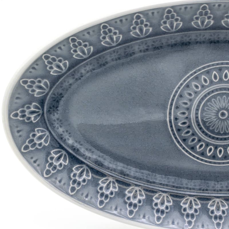 Euro Ceramica Fez 14.5" Oval Platter