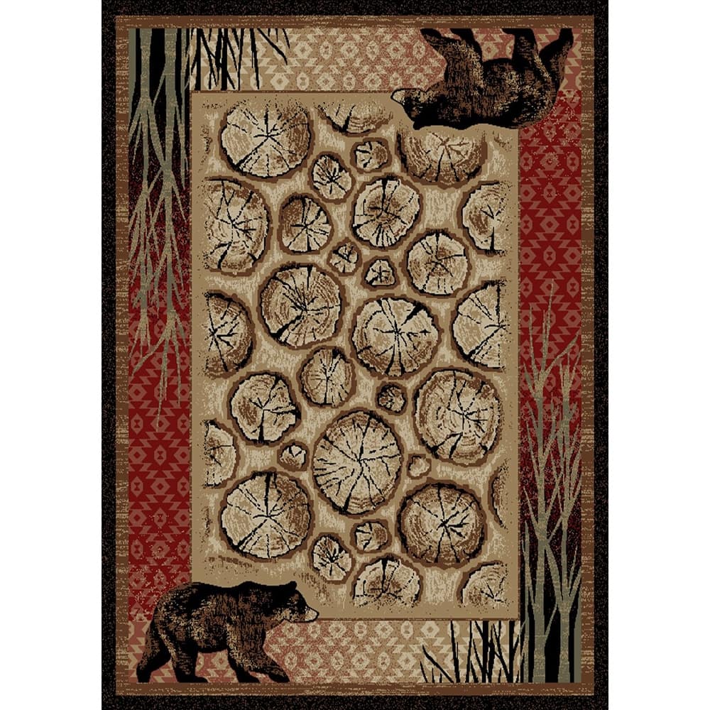 American Destination Red Creek Multi Lodge Area Rug