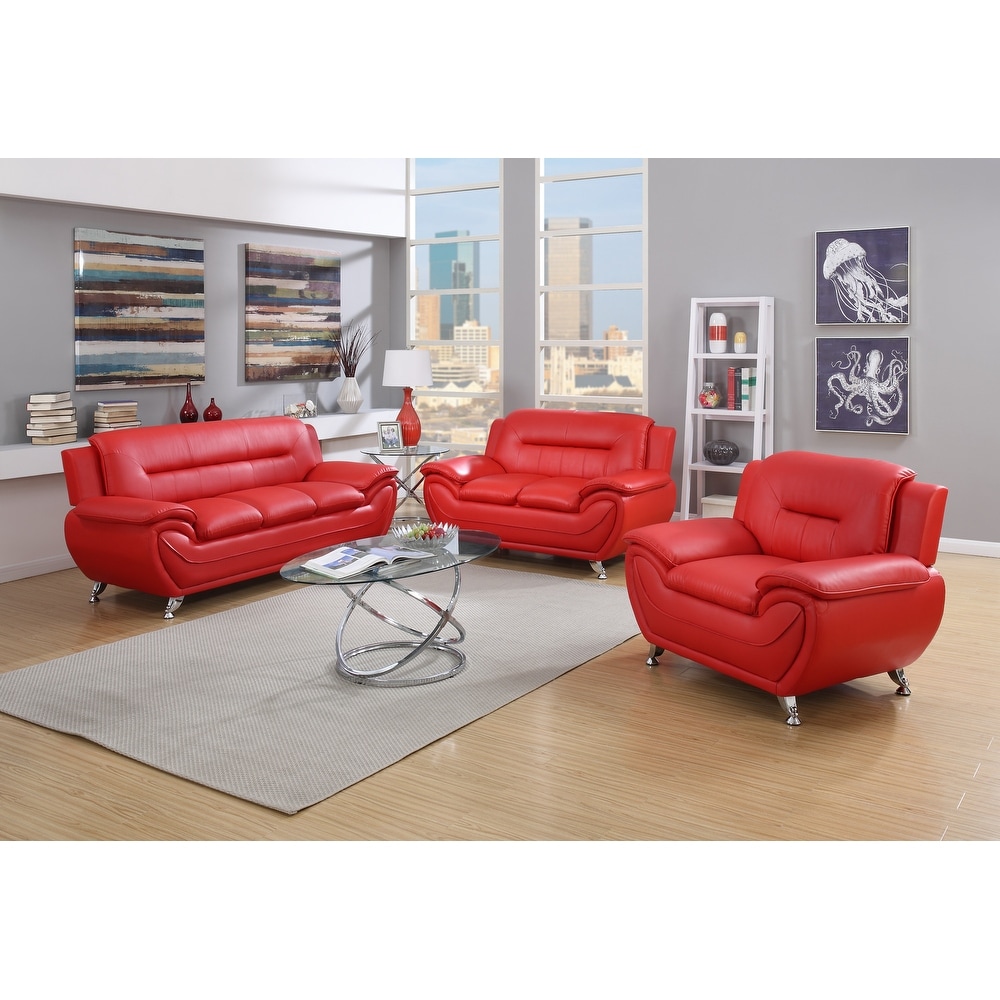 Red living room set cheap discount