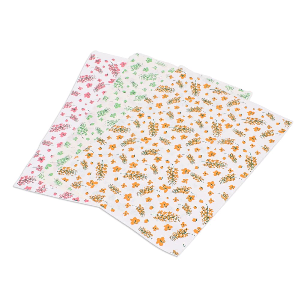 Novica Handmade Blooms & Hues Saa Wrapping Paper (Set Of 3)