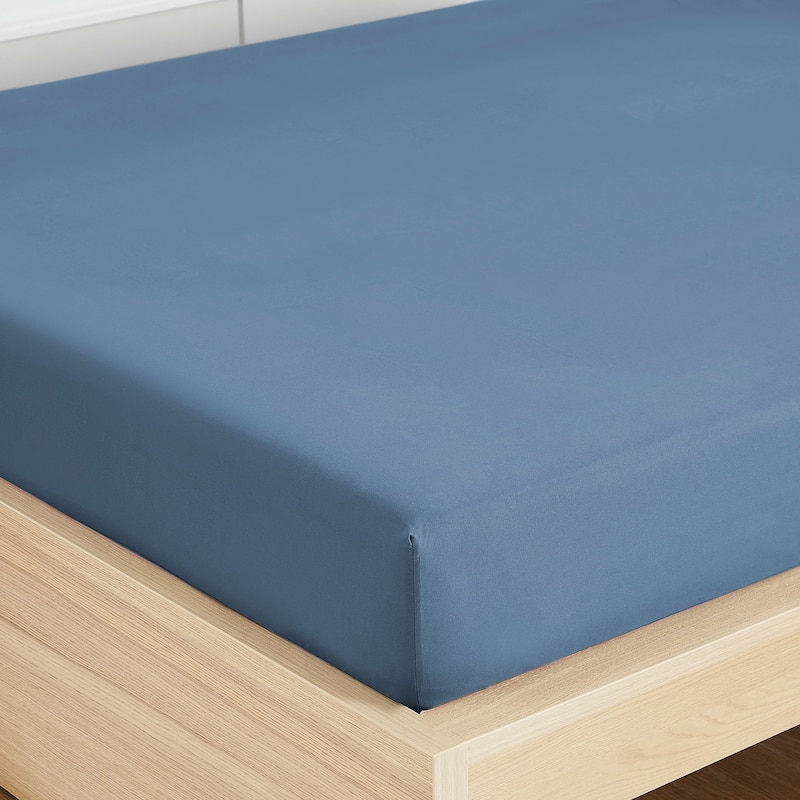 Sweet Home Collection Fitted Sheet Brushed Microfiber Bottom Sheets with Built in Sheet Straps