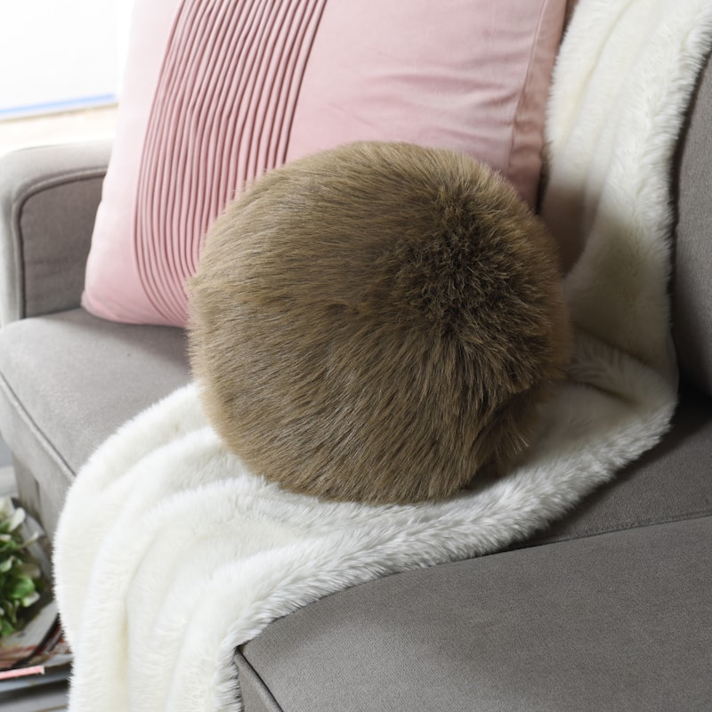 Dan Foley - Circle Throw Pillow with Feather Filling - 12" x 12"