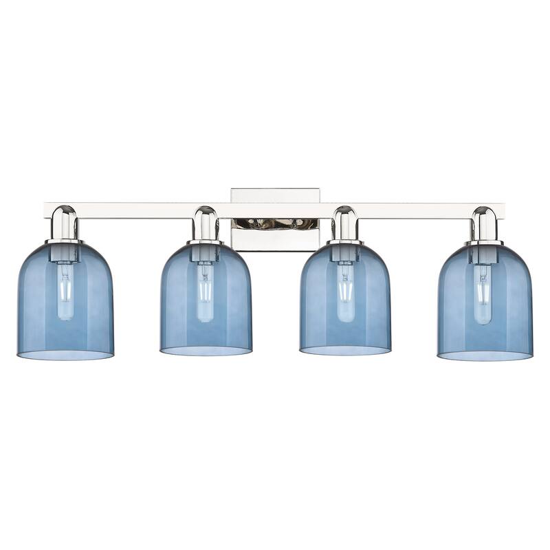 Innovations Lighting 716-4W-12-33 Bella Vanity Bella 4 Light 33" Wide - Polished Nickel / Blue
