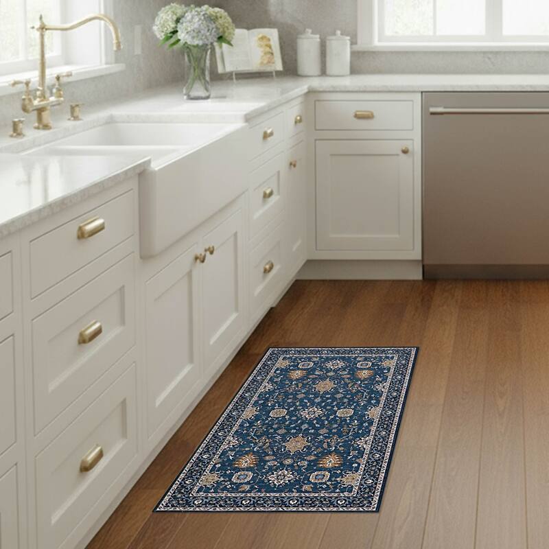 Laura Ashley Imagine Printed Chenille Washable Non-Slip Rugs