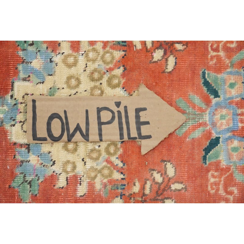Hand Knotted Oriental 100% Wool Carpet Traditional Floral Oranges & Rust Tabriz Area Rug - 6' 4'' X 4' 6''