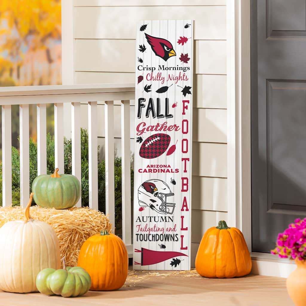 47" Double Sided Seasonal Porch Leaner, Arizona Cardinals - 47" x 11.25"