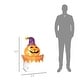 preview thumbnail 7 of 8, 3.4ft Halloween Inflatables Window Sticker Ghost with Orange Face, Halloween Decorations LED Yard Display
