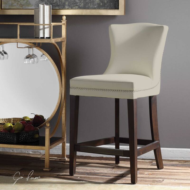40.5” Dariela White Counter Stool