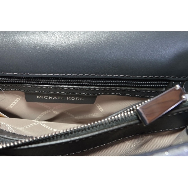 whitney large metallic logo jacquard convertible shoulder bag