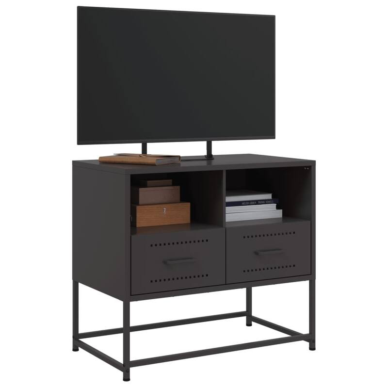 vidaXL TV Stand Entertainment Center Unit Home Living Room Furniture Steel - 15.4 x 26.8 x 23.8