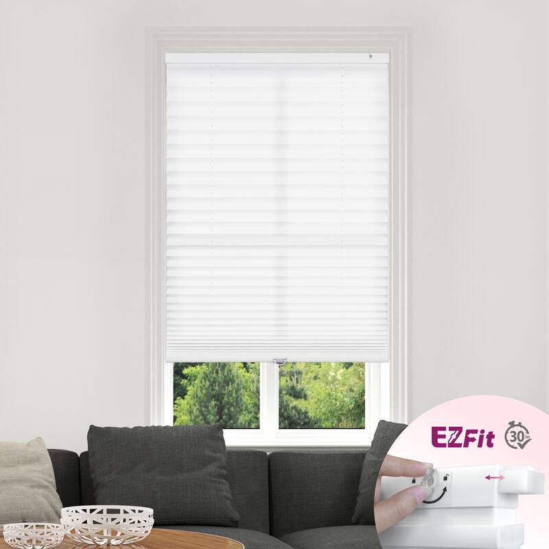 EZ Fit No Tool 1" LF Pleated Shade - 21 x 72 - White
