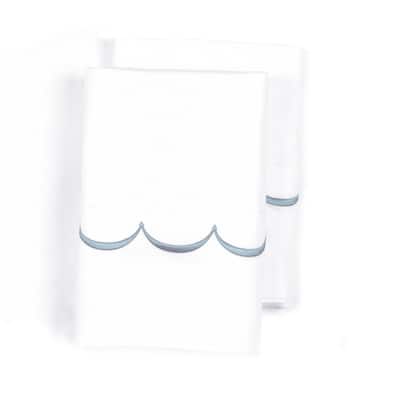 Home Sweet Home Collection 600TC Cotton Scallop Embroidery Sheet Set & Pillowcases