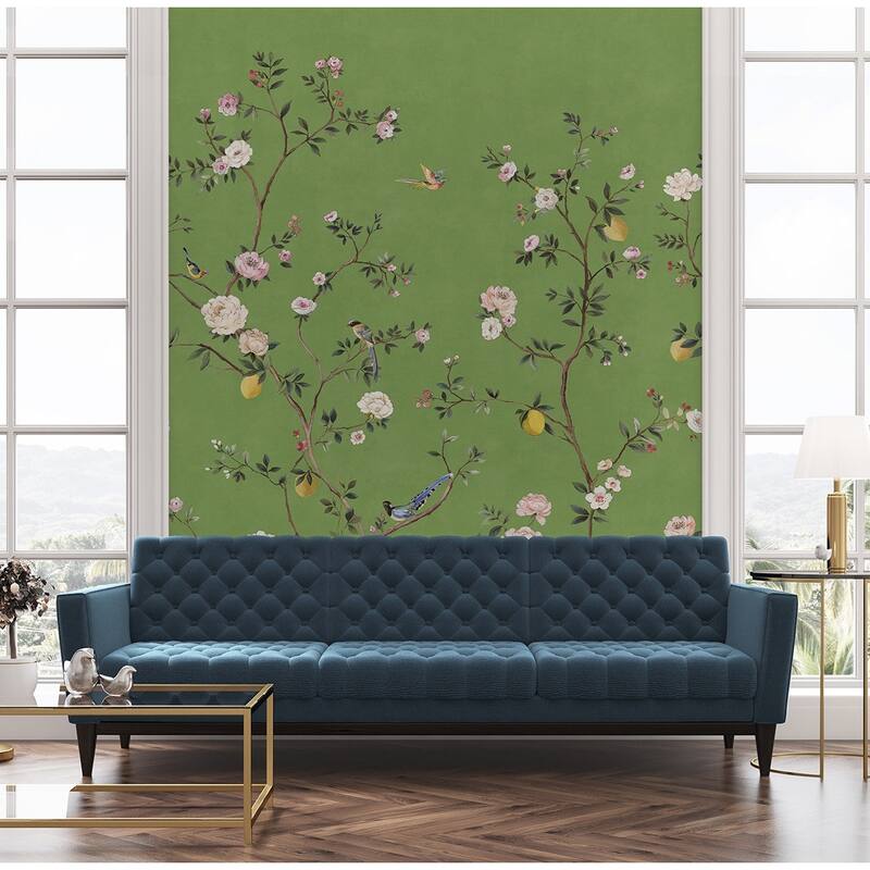Daisy Bennett Designs Blossom Chinoiserie Peel and Stick Wall Mural - 81 in W x 10 ft. L