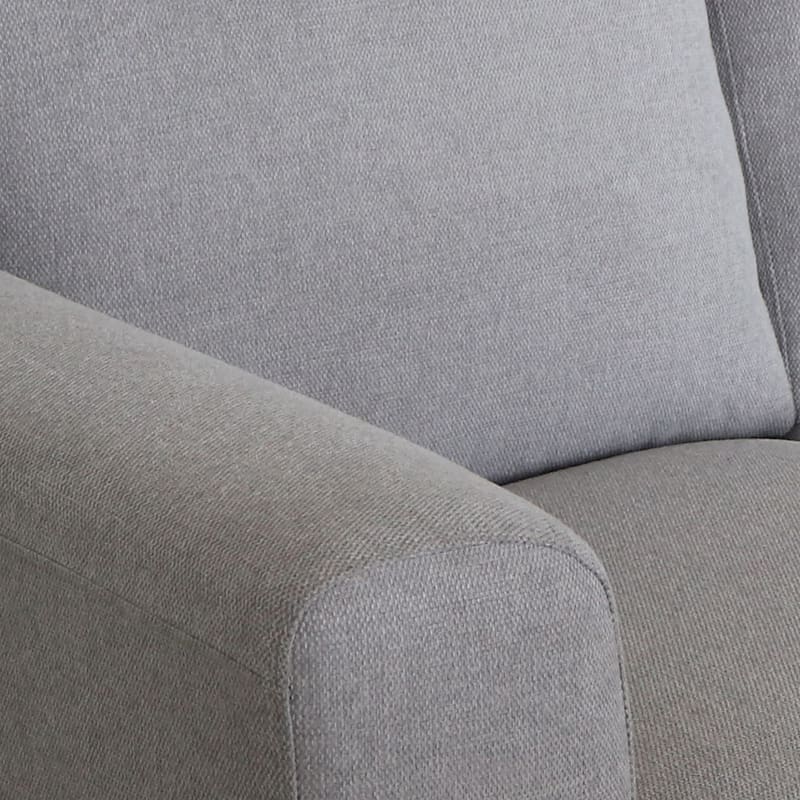Vickery Light Gray Linen Upholstery with Loose Back Sofa