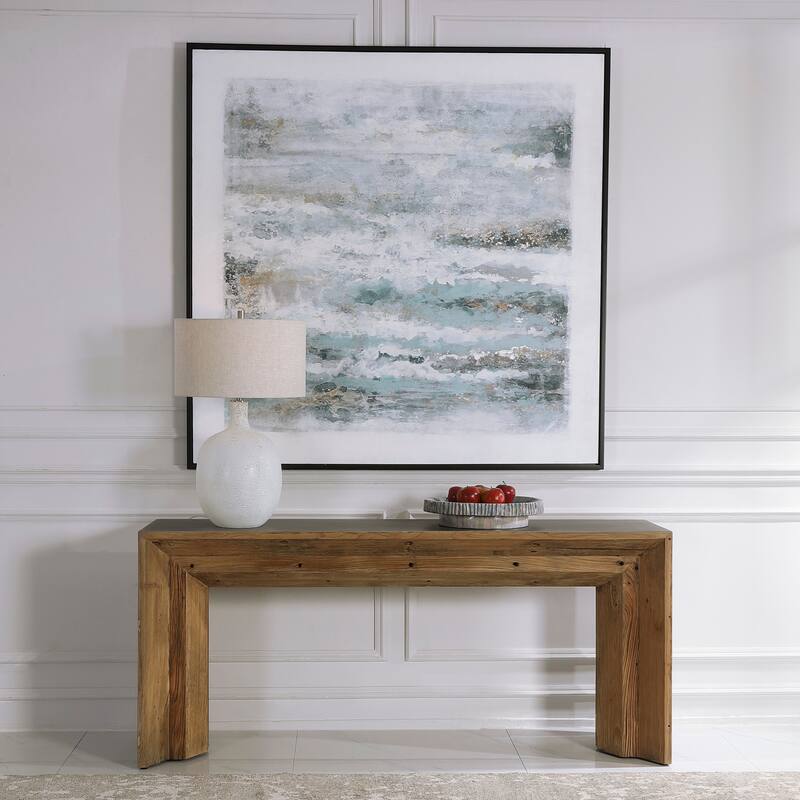Uttermost 24987 Vail 18" Wide Concrete Top Wood Console Table