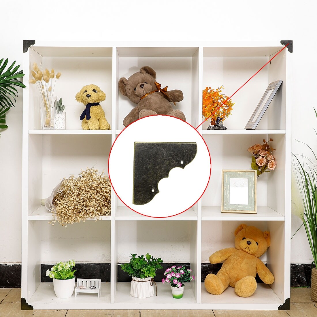 8pcs Box Corners Protectors Bronze Tone Triangle Frame Box Furniture Protector 1 57 X 1 57 X 0 39 8pcs Overstock 28962100