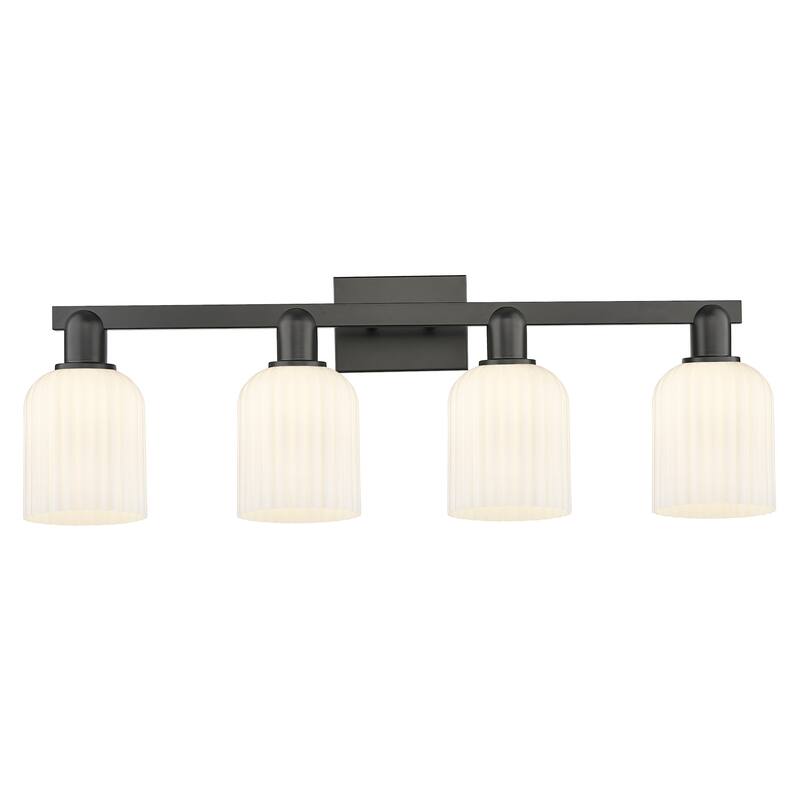 Innovations Lighting 716-4W-G559-5GWH Bridal Veil 4 Light 32" Wide - Matte Black