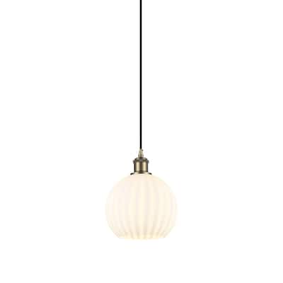 Innovations Lighting 516-1P-10-8 White Venetian Pendant White Venetian