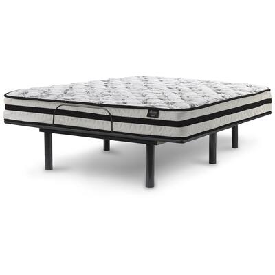 Signature Design by Ashley 8 Inch Chime Innerspring Black/White 2-Piece Mattress Package
