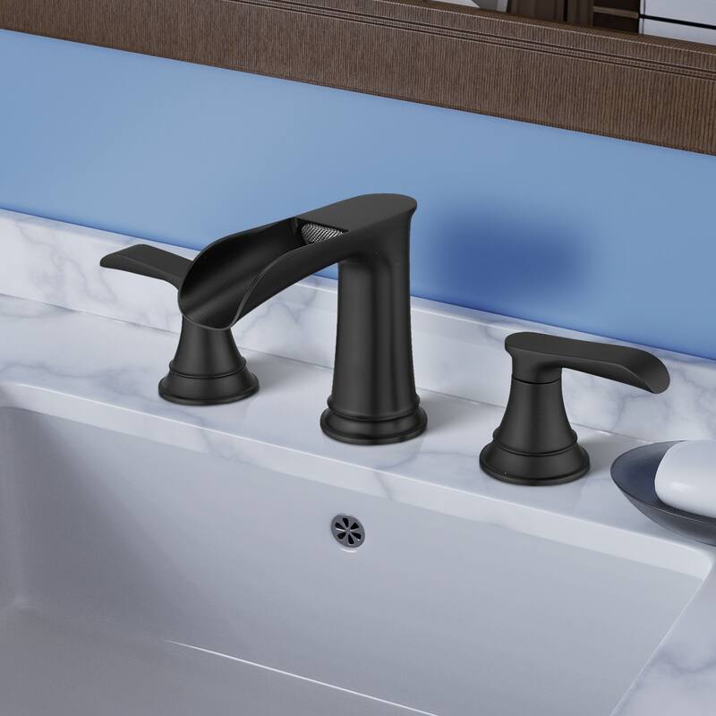 Topcraft Two Handle Waterfall Bathroom Faucet with Pop-Up Drainer
