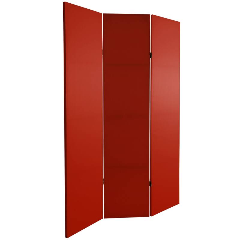 6 ft. Tall Double Sided Antique Red Canvas Room Divider Bed Bath & Beyond 32016673