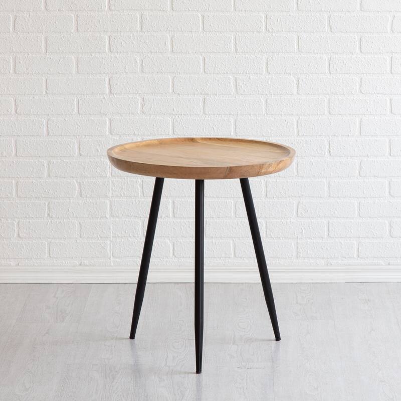 MH London Chervey Natural Mango Wood Living Room End Table