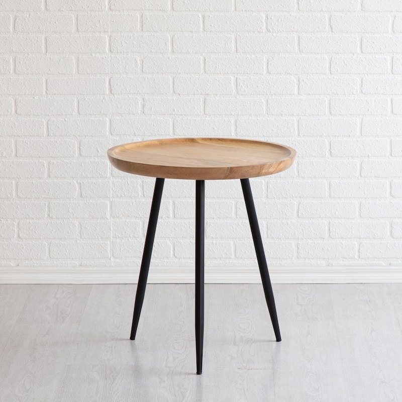 MH London Chervey Natural Mango Wood Living Room End Table