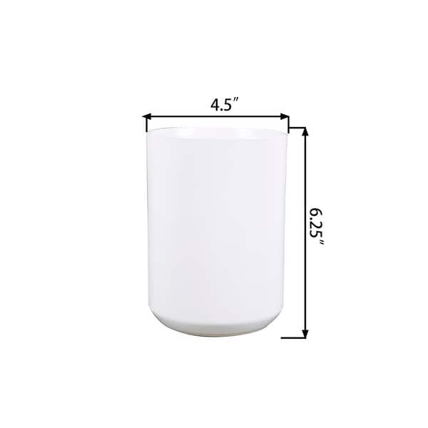 6.25''H Ceramic White Vase
