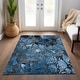preview thumbnail 24 of 135, Machine Washable Indoor/ Outdoor Modern Floral Chantille Rug