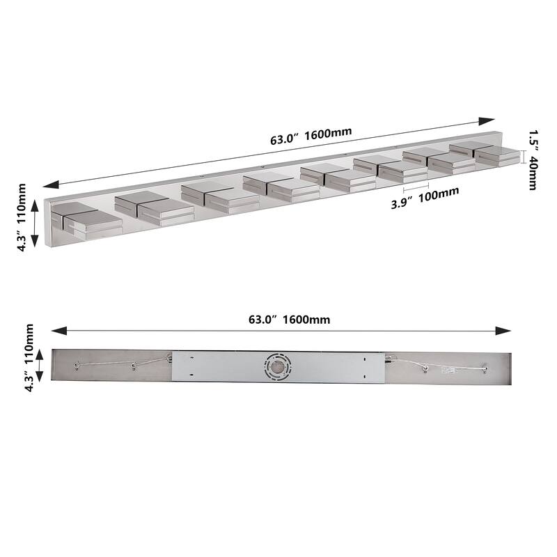 Modern LED Vanity Light, 8-Lights Wall Sconce for Bathroom and Mirror, Sleek Minimalist Design, Energy-Efficient
