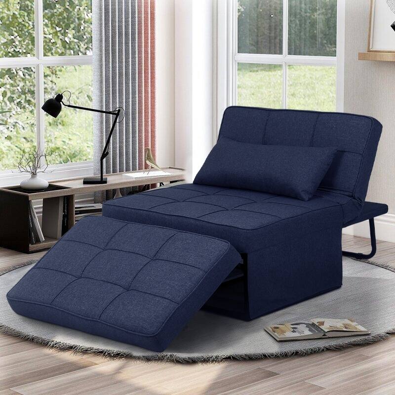 Zenova 4-1 Adjustable Sofa Sleep Chair with Ottoman, Sofa Bed ,Couch Bed