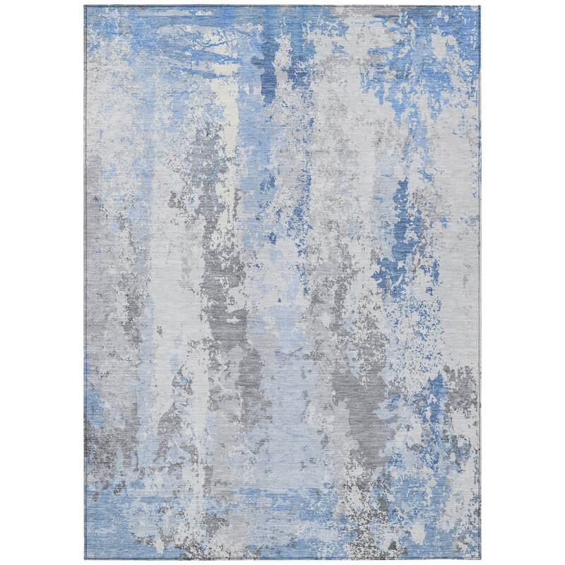HomeRoots Abstract Transitional Rectangle Outdoor Rug