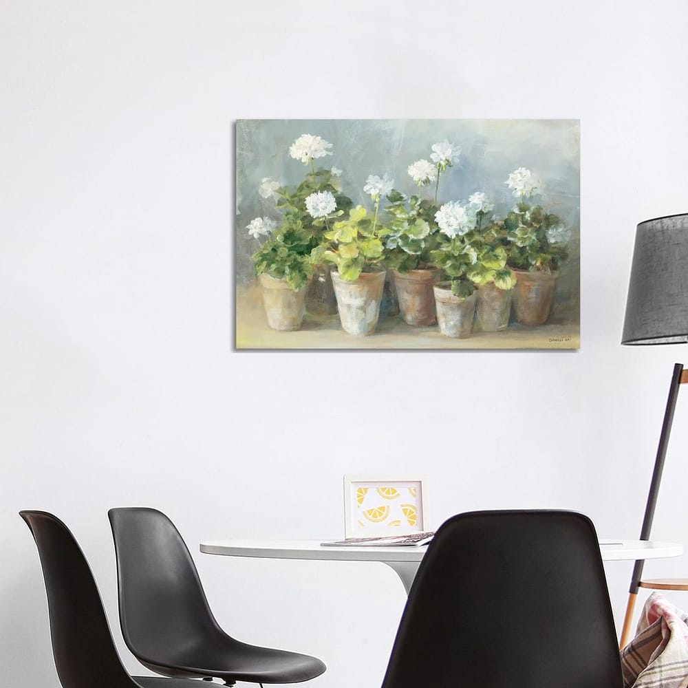 iCanvas "White Geraniums" by Danhui Nai Canvas Print
