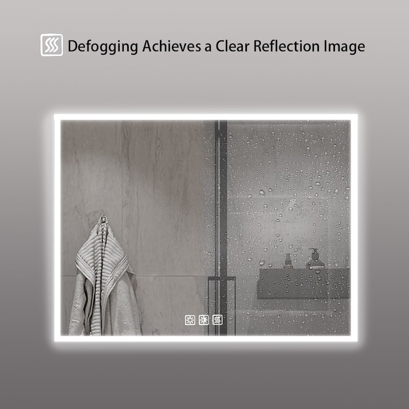 Clihome LED Lighted Bathroom Wall Mounted Mirror