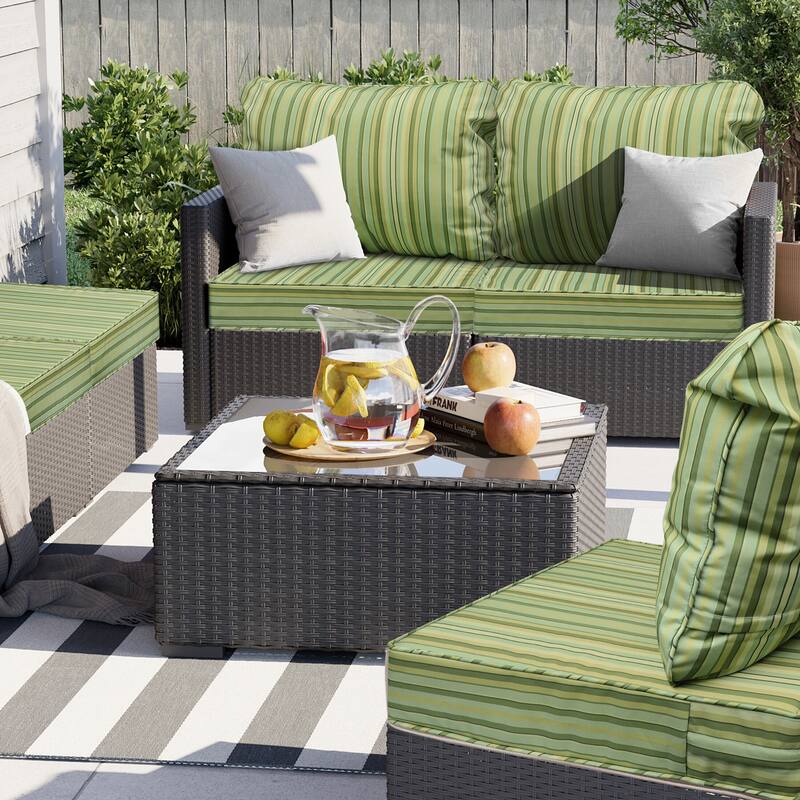 Waterproof Outdoor Deep Seat Cushion Set for Patio Furniture and Chairs