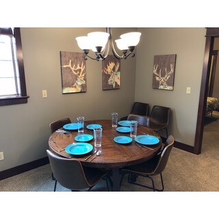 Carbon Loft Magie Amber and Graphite Round Dining Table