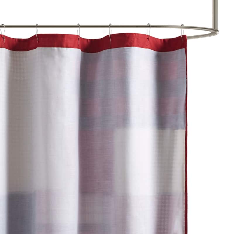 Woolrich Sunset Red Cotton Shower Curtain