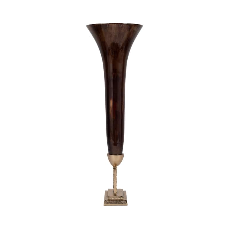 Sagebrook Home Glass two Tone Trumpet Vase