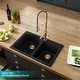 preview thumbnail 36 of 42, KRAUS Forteza Granite 33 inch 60/40 Undermount Drop-in Kitchen Sink