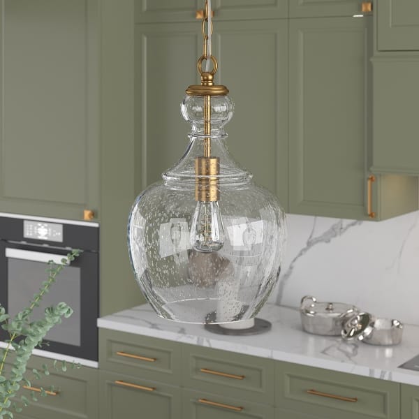 slide 2 of 34, Verona 11" Wide Pendant with Glass Shade - 11" Wide