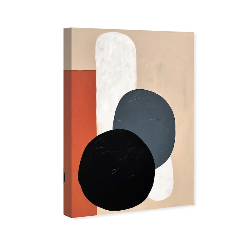 Wynwood Studio Canvas Abstract Abstract Bowling Black and Dark Orange Modern & Contemporary Wall Art Canvas Print