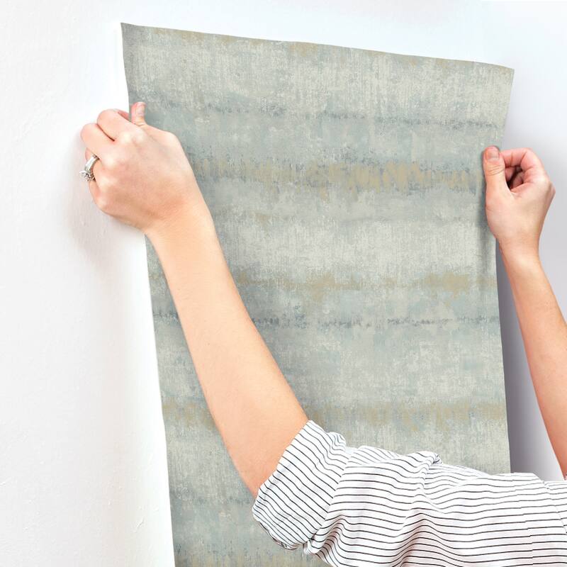A-Street Prints Morningtide Light Blue Textured Stripe Wallpaper