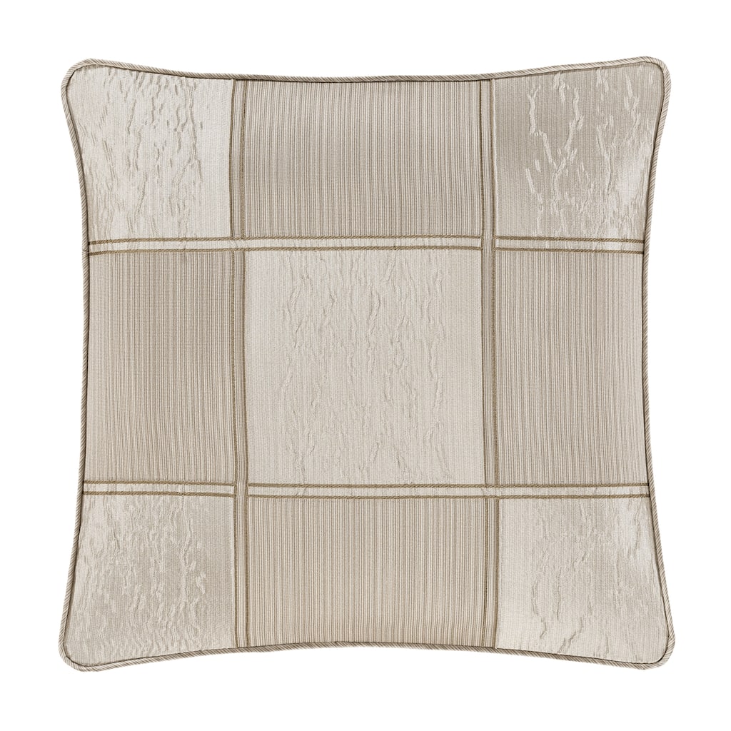 J. Queen New York Brando Flax 18" Square Decorative Throw Pillow