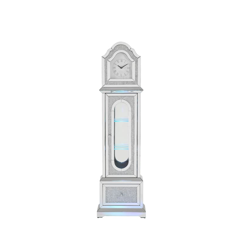 Grandfather Clock with LED Mirrored and Faux Diamonds, Glam Large