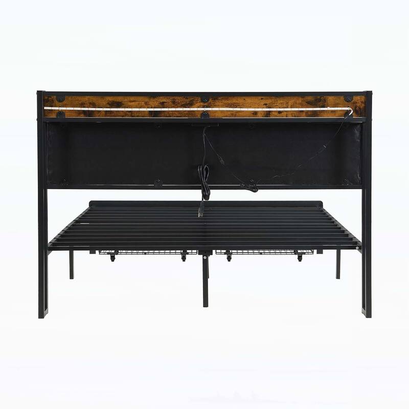 Versatile Bed with LED Lights and Headboard for Superior Sleep Experience