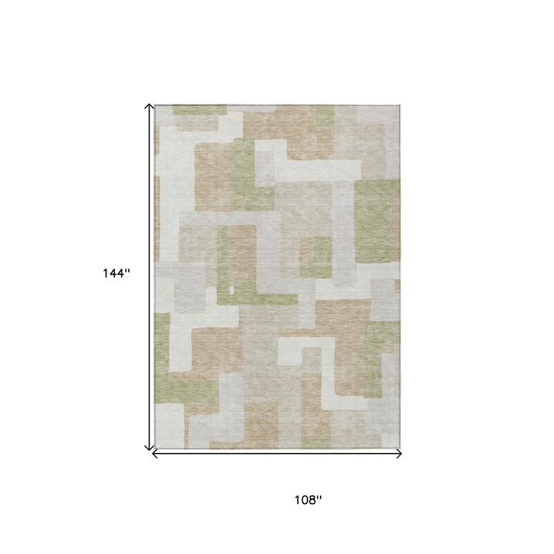 HomeRoots Geometric Transitional Rectangle Outdoor Rug