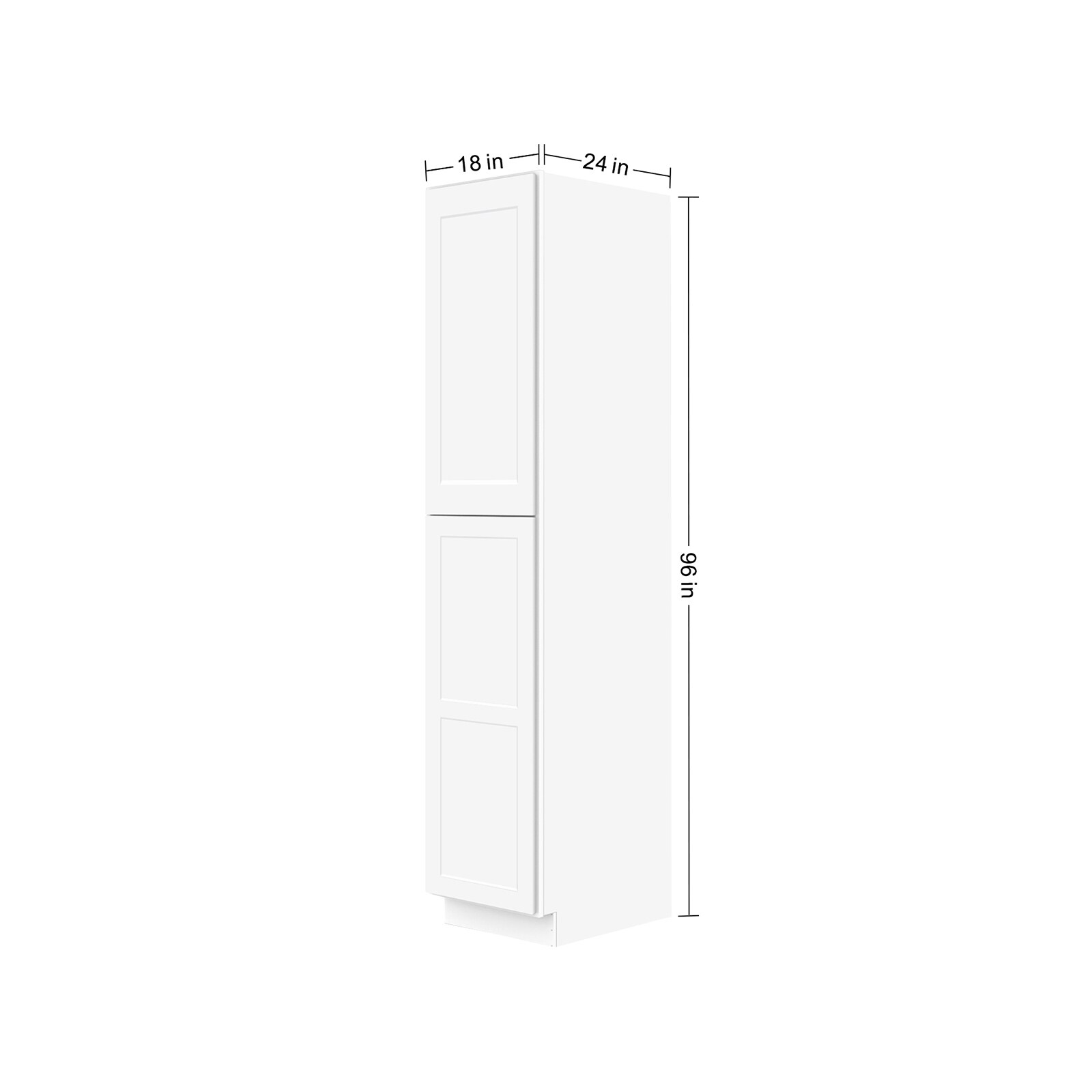 マル部屋 HOMLUX 96-in. Shaker White Ready to Assemble Utility