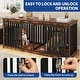 preview thumbnail 31 of 38, Moasis Extra Large Dog Crate Furniture with Sliding Doors